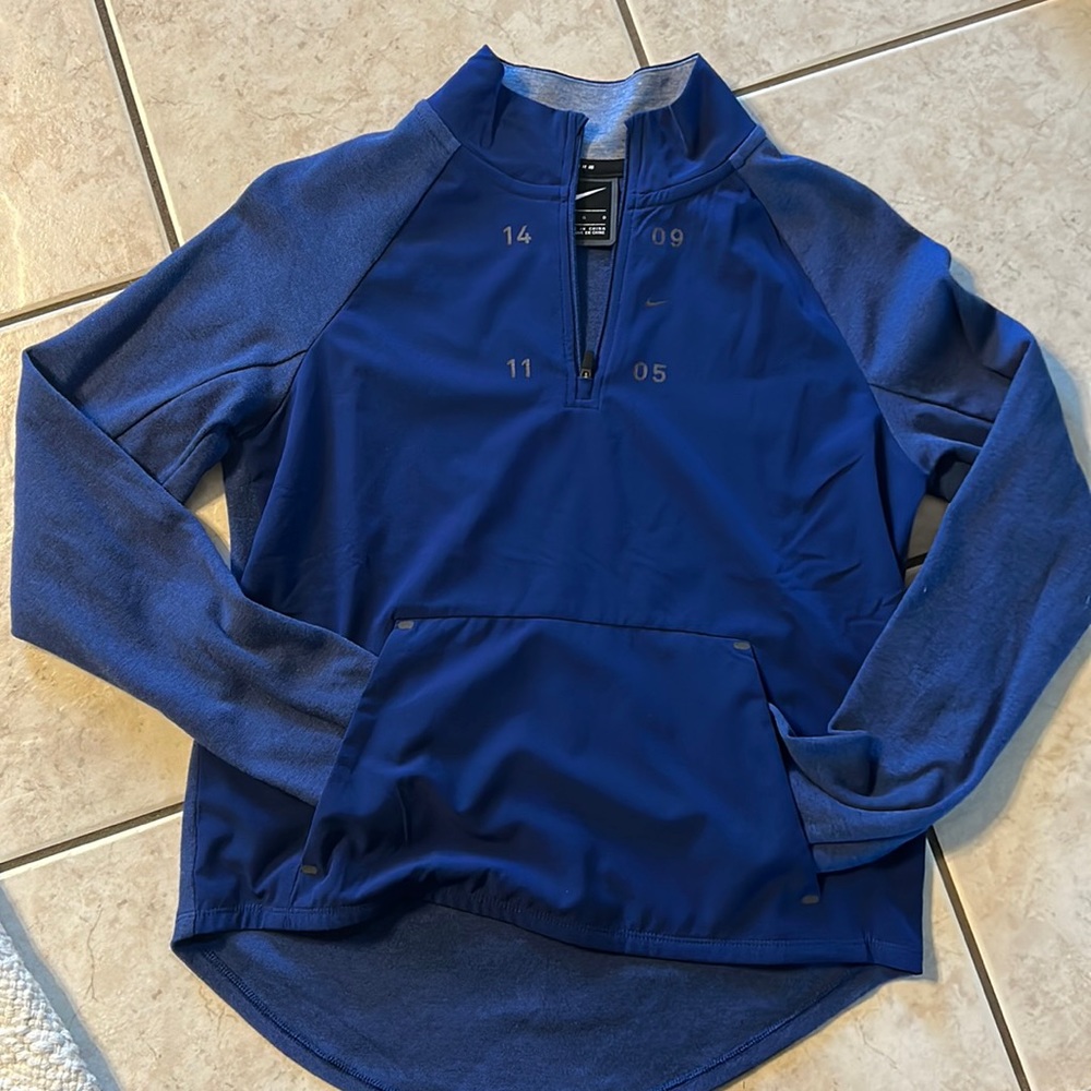Nike -blue -golf pullover -quarter zip-